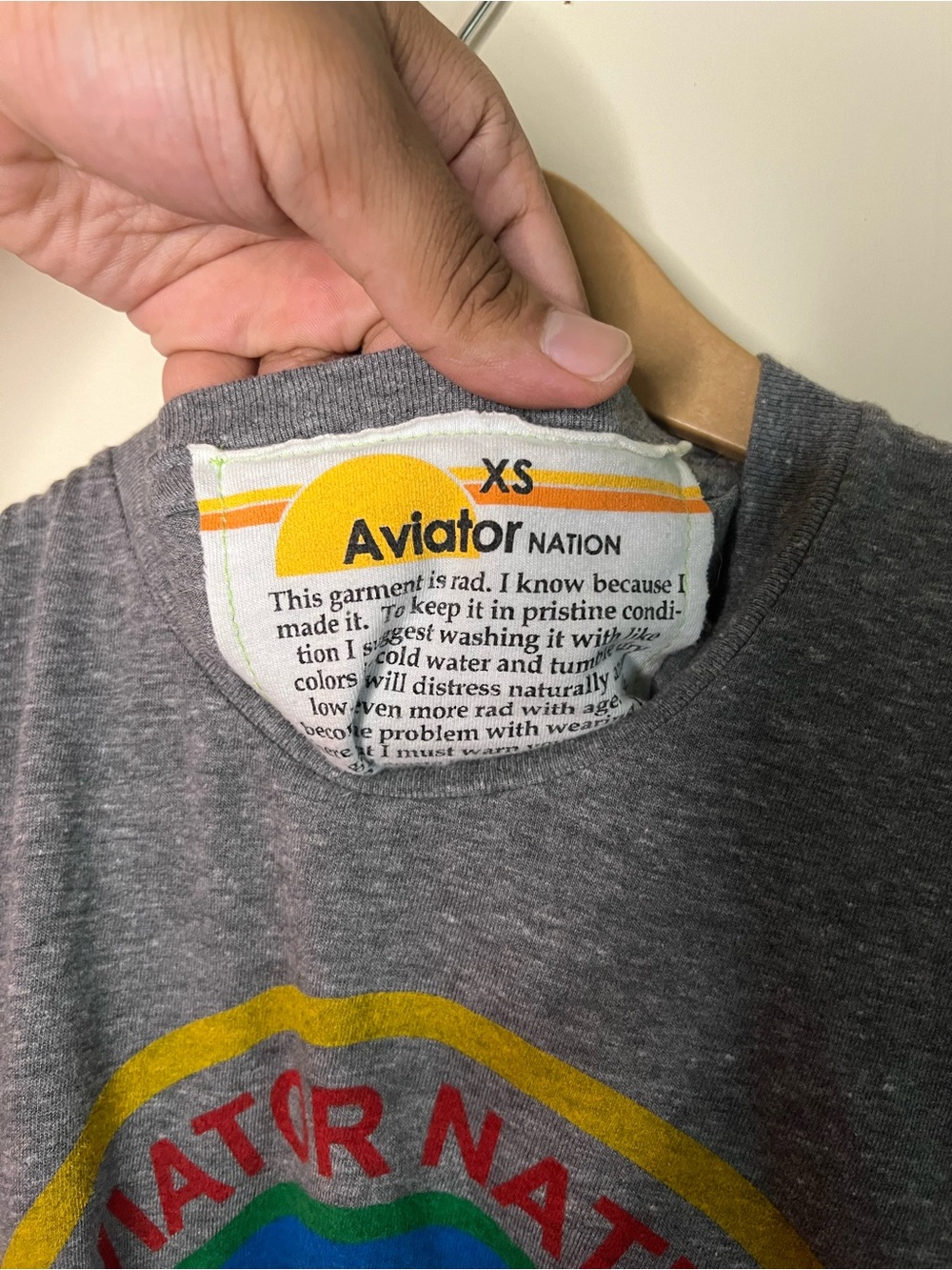 Aviator Nation Laguna Beach CA Crew Tee T Shirt Size XS - Picture 2 of 6